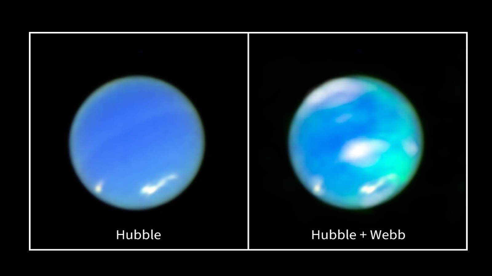 Bright 'Aurora' activity in Neptune was viewed
