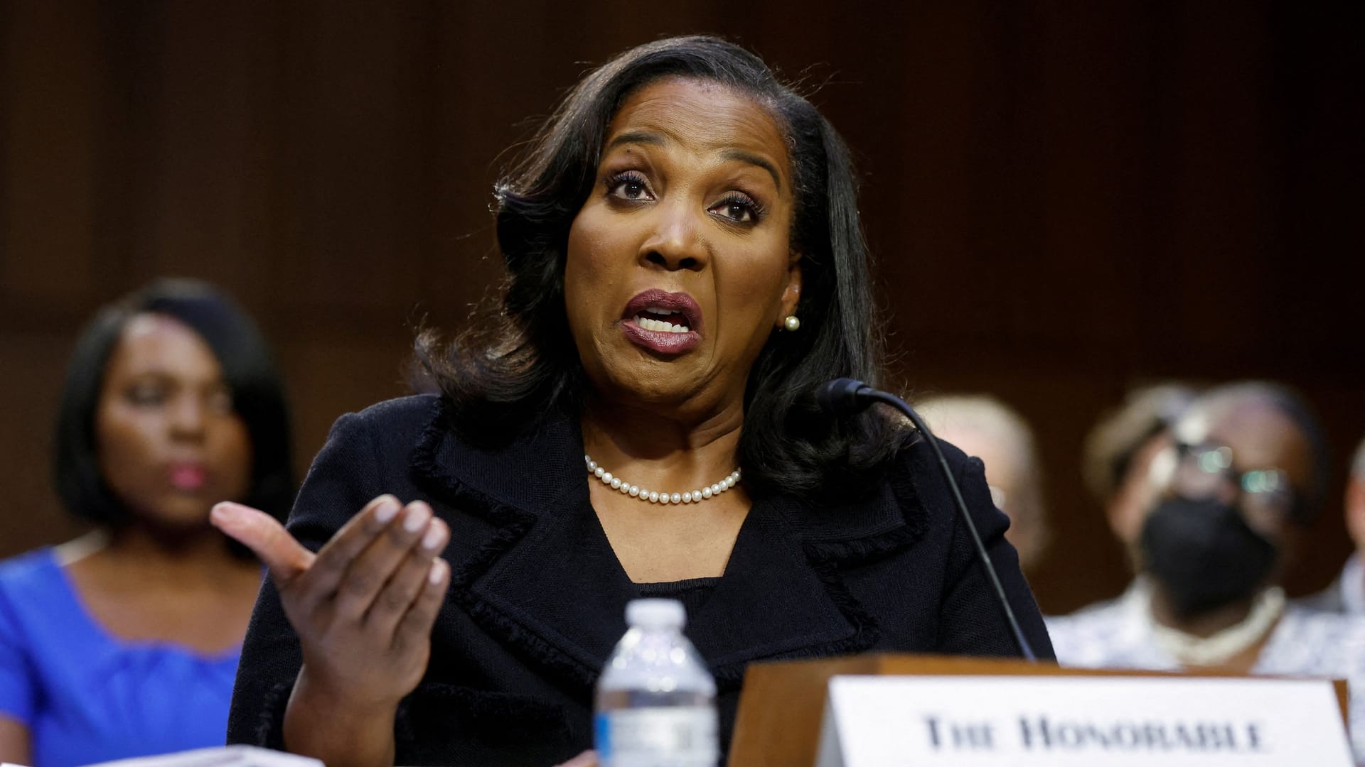 Economist Lisa Cook is answered by a committee of the US Senate (archive image).