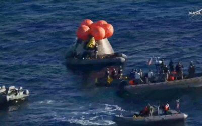 The historic mission has ended… 4 astronauts landed on Earth