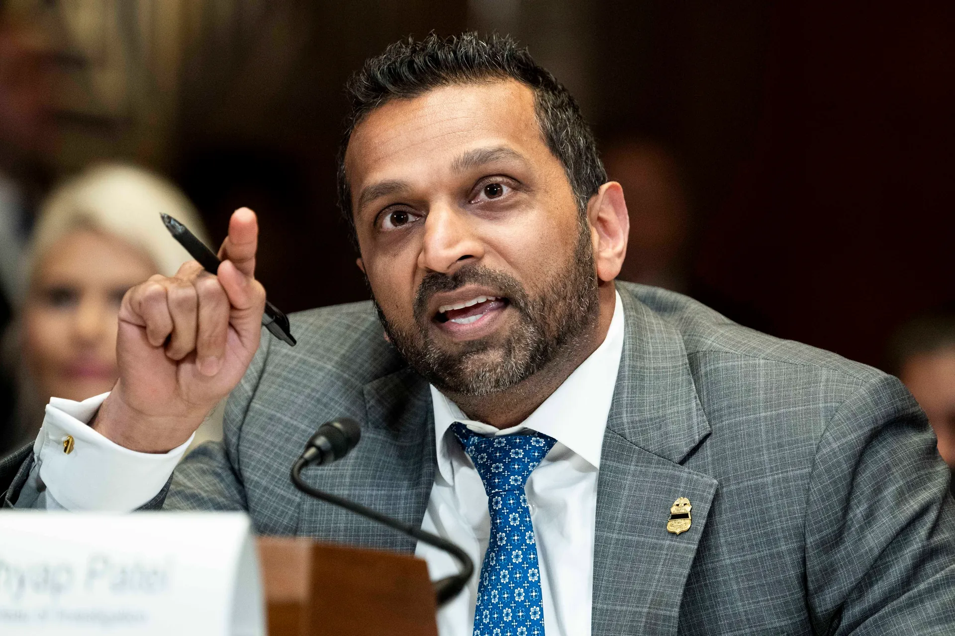 FBI Director Kash Patel during questioning before the US Congress. FBI Director Kash Patel during questioning before the US Congress.