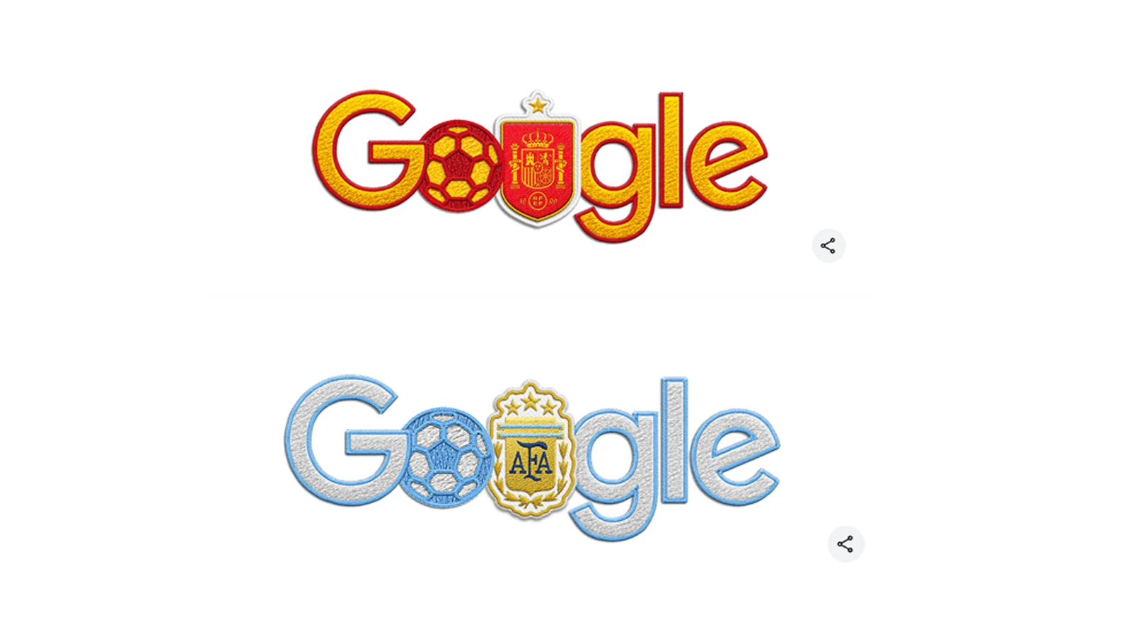 Special doodle for the World Cup final from Google