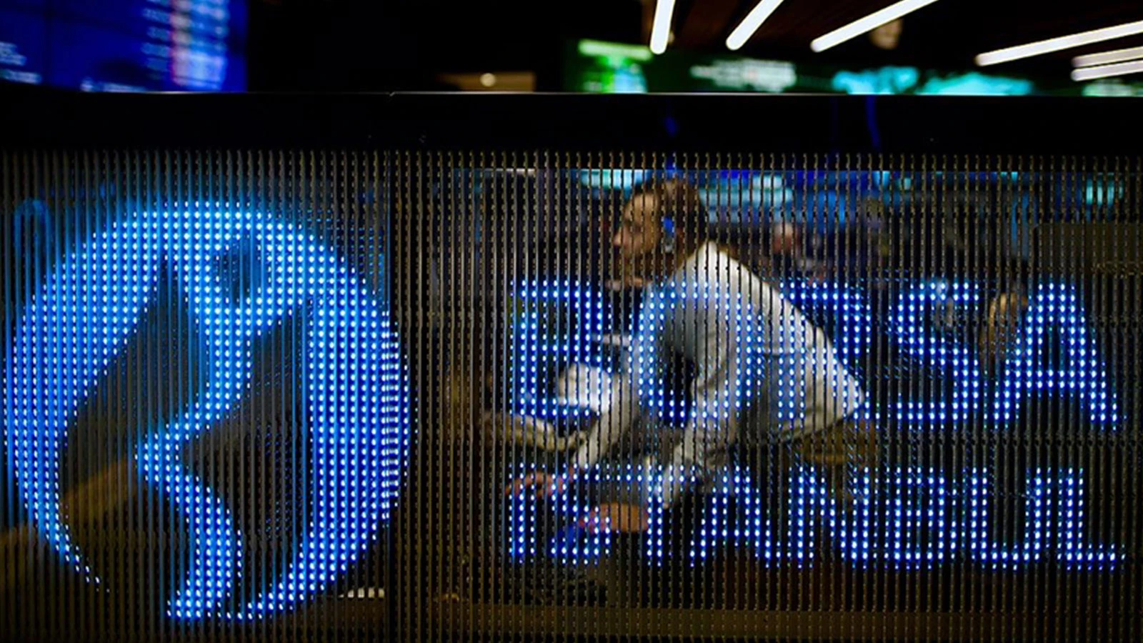 The stock market lost value in the first half of the day