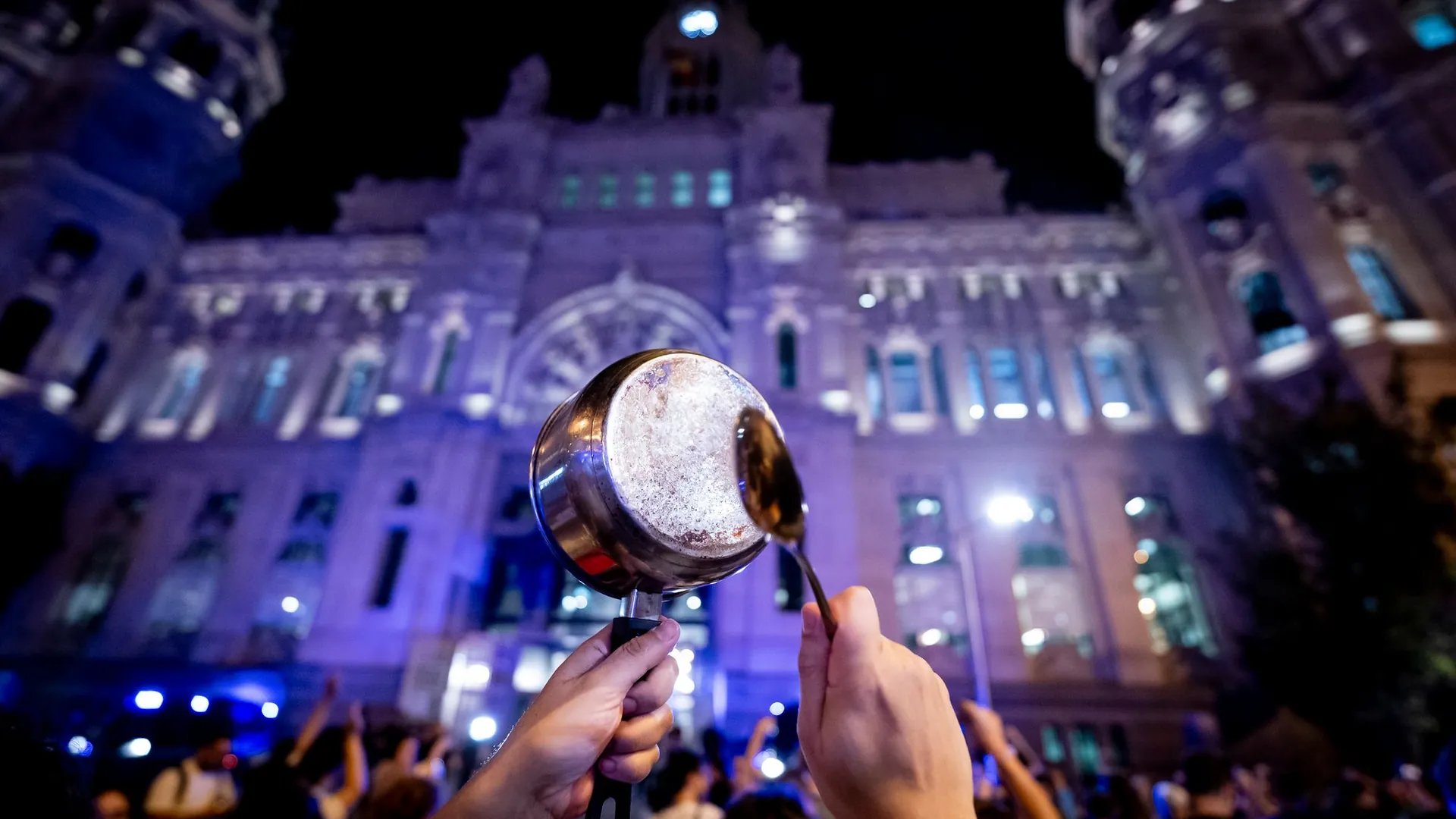 Protest against housing shortage in Spain Protest against housing shortage in Spain